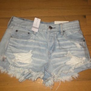 denim shorts with rips